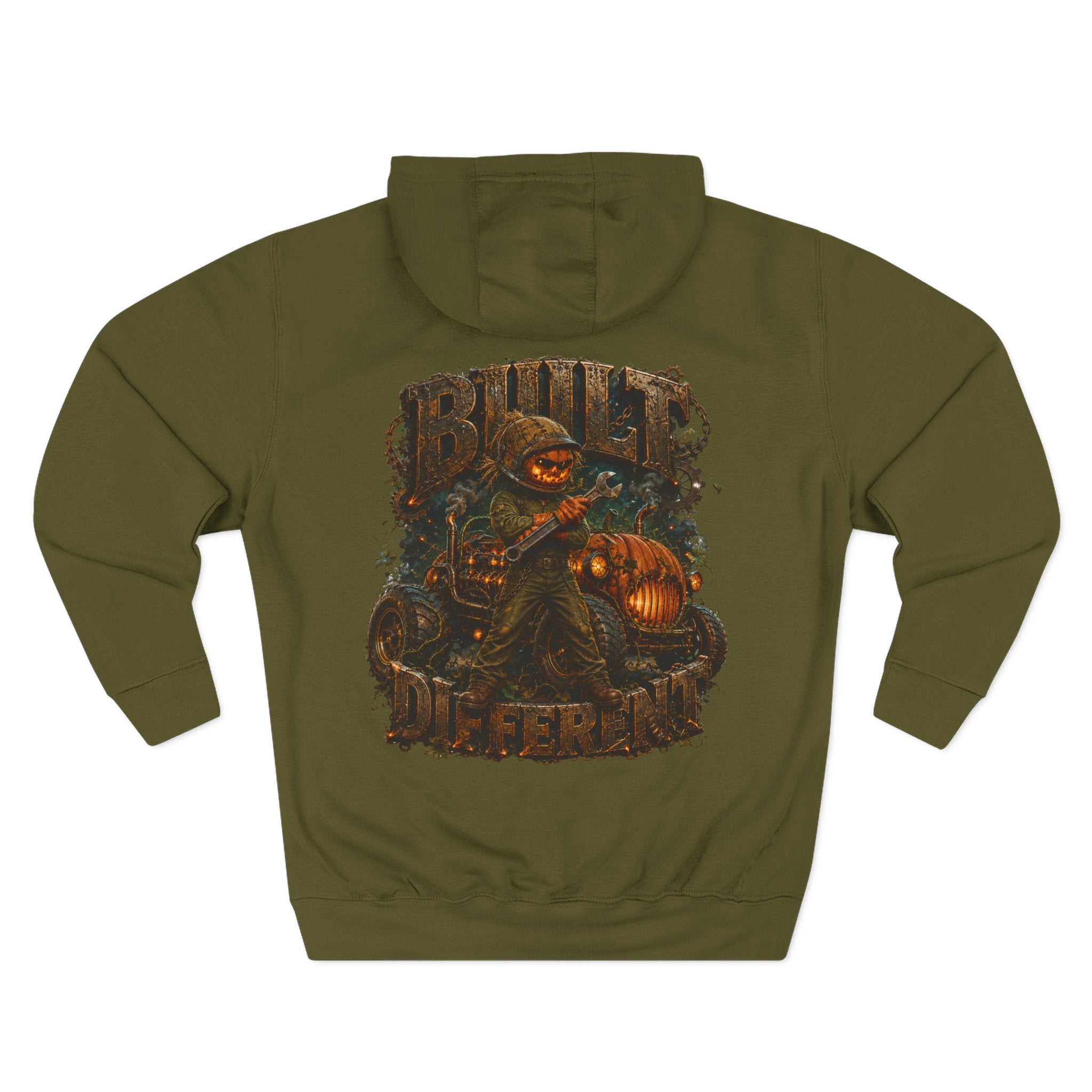 Built Different — Pumpkin Patch Mechanic Halloween Hoodie | Adult Unisex