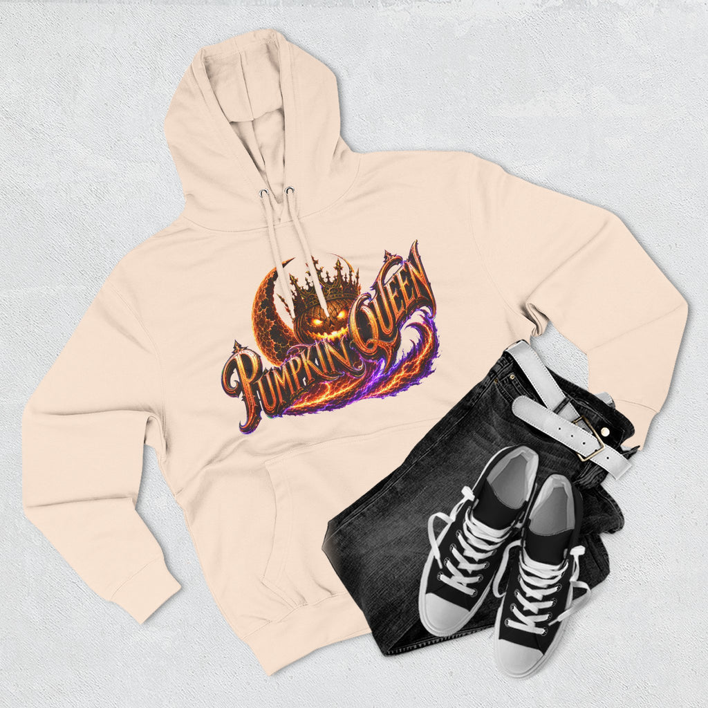 Crowned by Midnight — Pumpkin Queen Halloween Hoodie | Adult Unisex