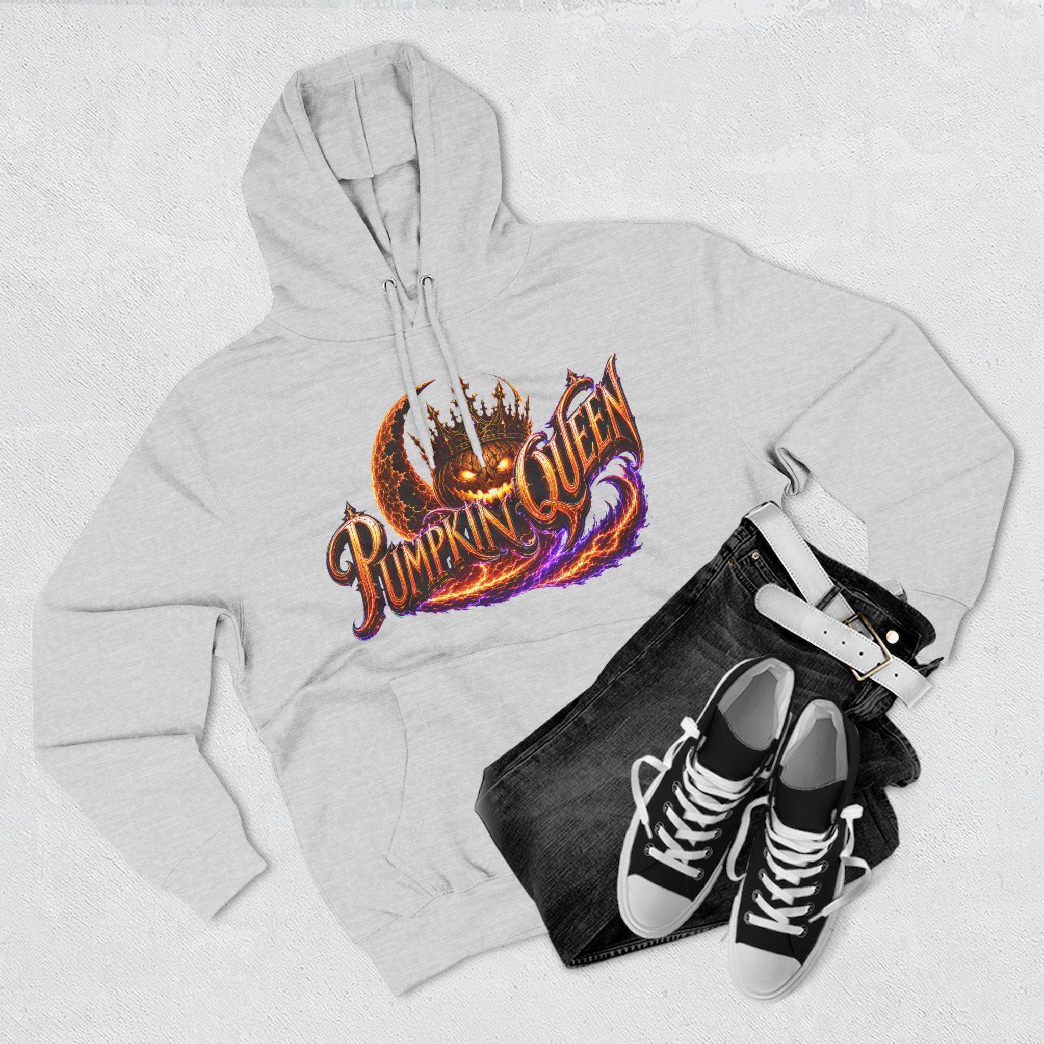 Crowned by Midnight — Pumpkin Queen Halloween Hoodie | Adult Unisex