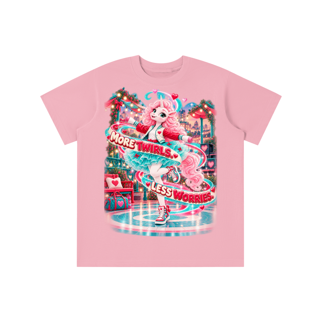 Umyrica Magical Collection™ More Twirls Less Worries Graphic T-Shirt - Youth Unisex Tee