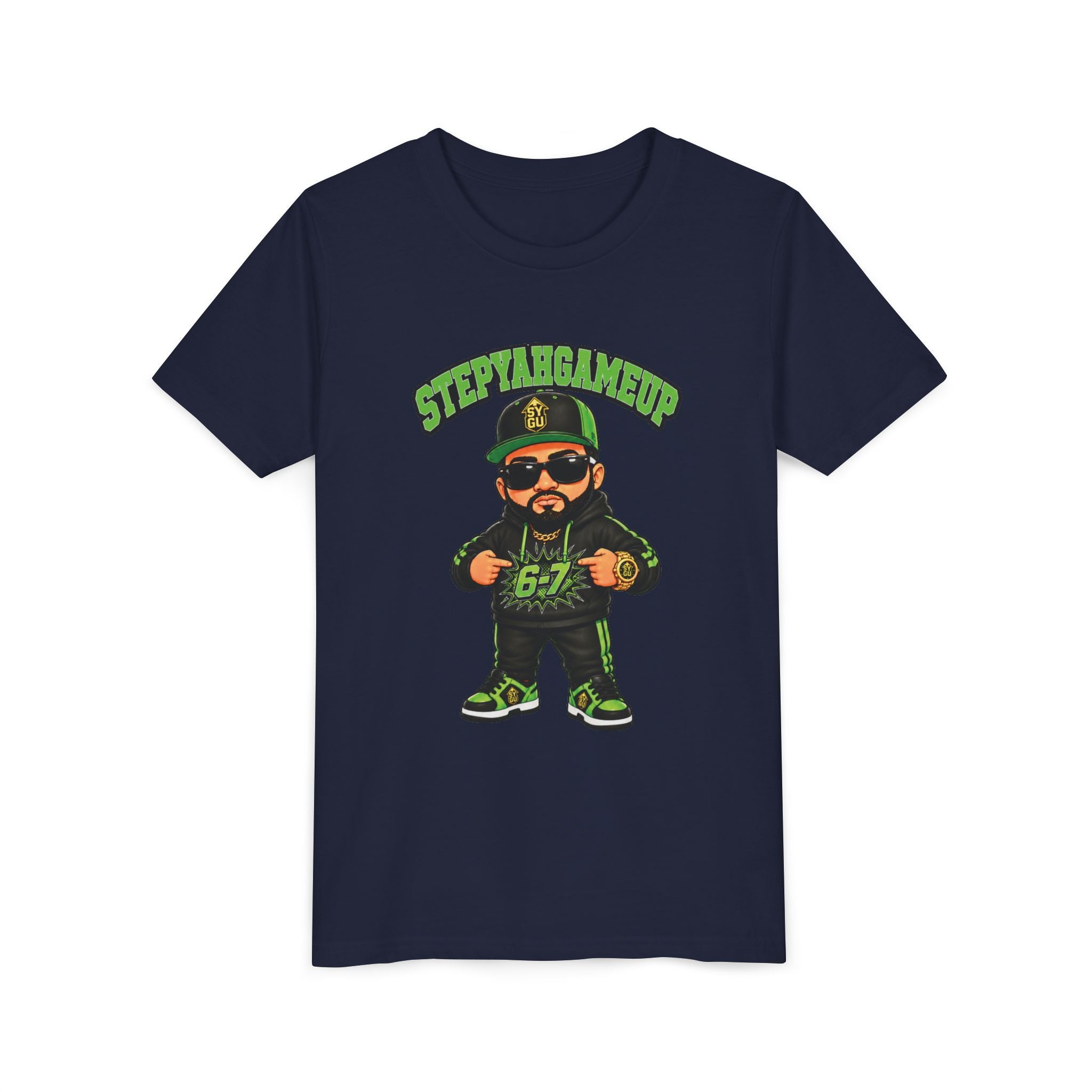 StepYahGameUp — Stumble Step 6-7 | Green Edition | Unisex Youth Tee