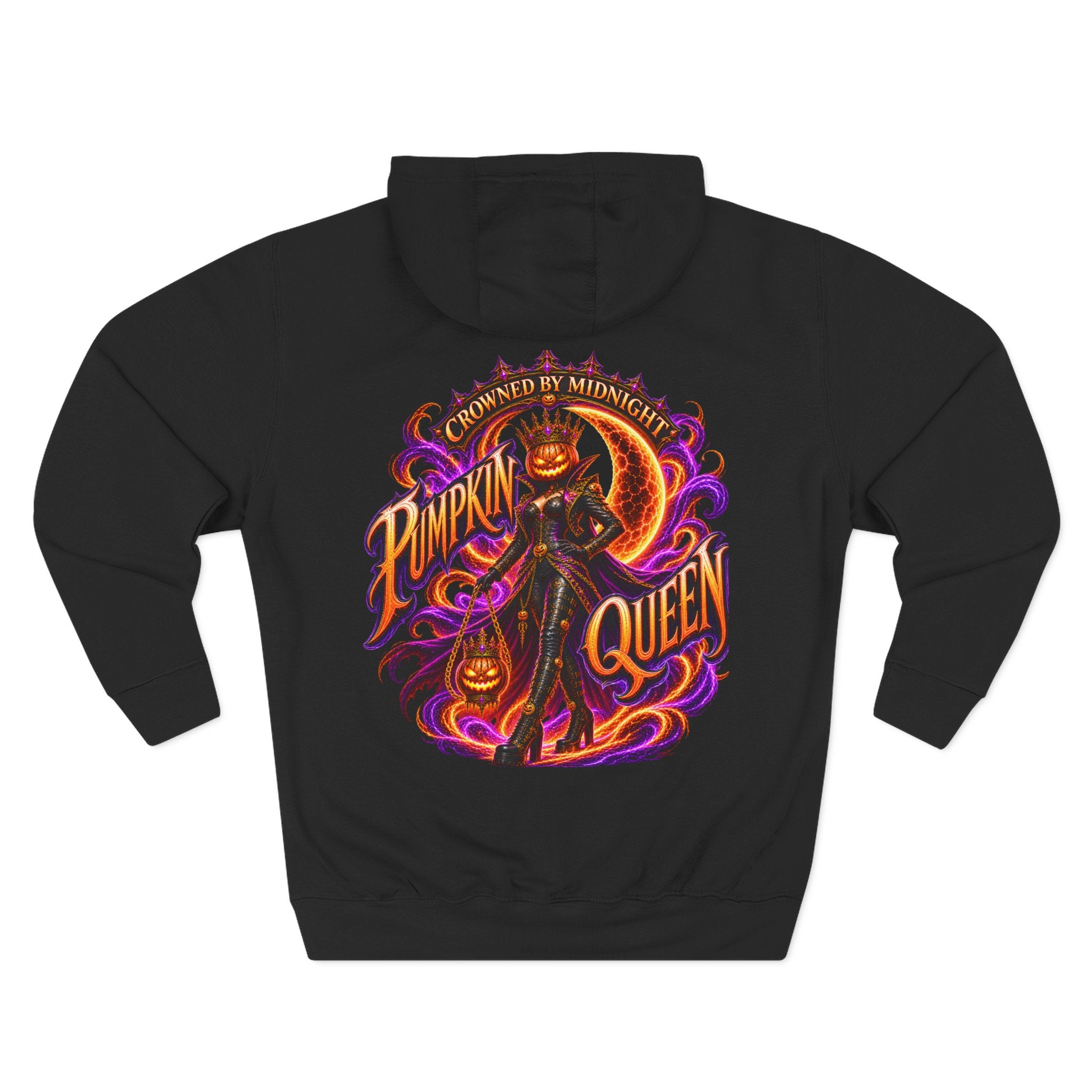 Crowned by Midnight — Pumpkin Queen Halloween Hoodie | Adult Unisex