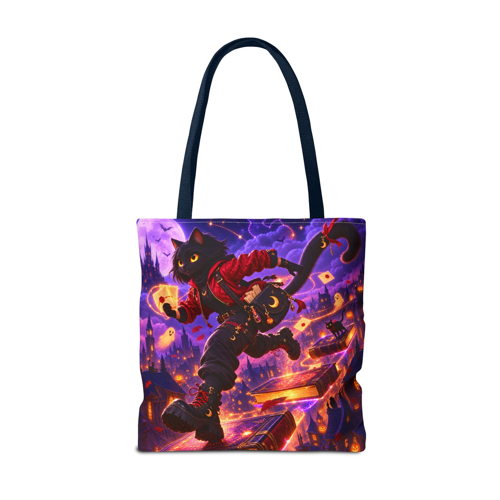 Halloween Tote Bag — Black Cat Spell Runner