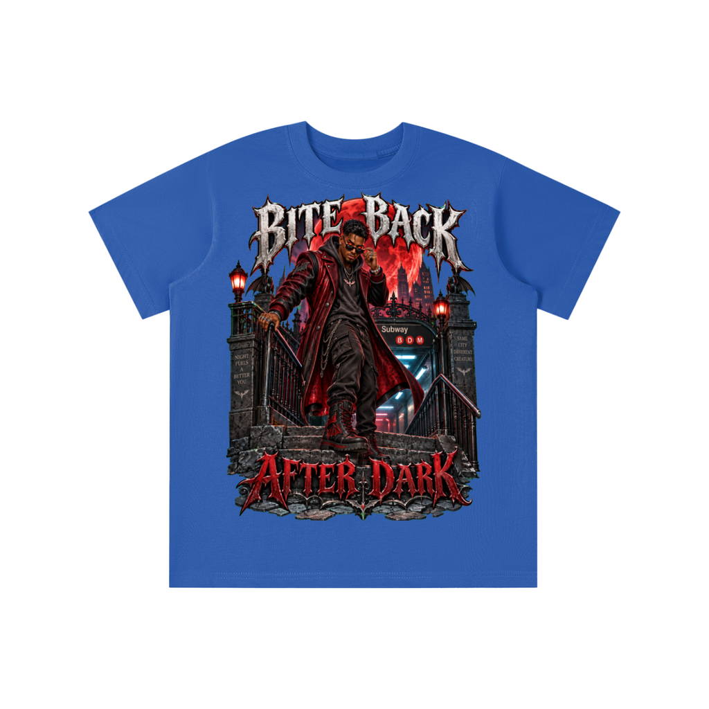 Halloween Vampire Graphic T-Shirt - Bite Back After Dark - Youth Unisex Tee