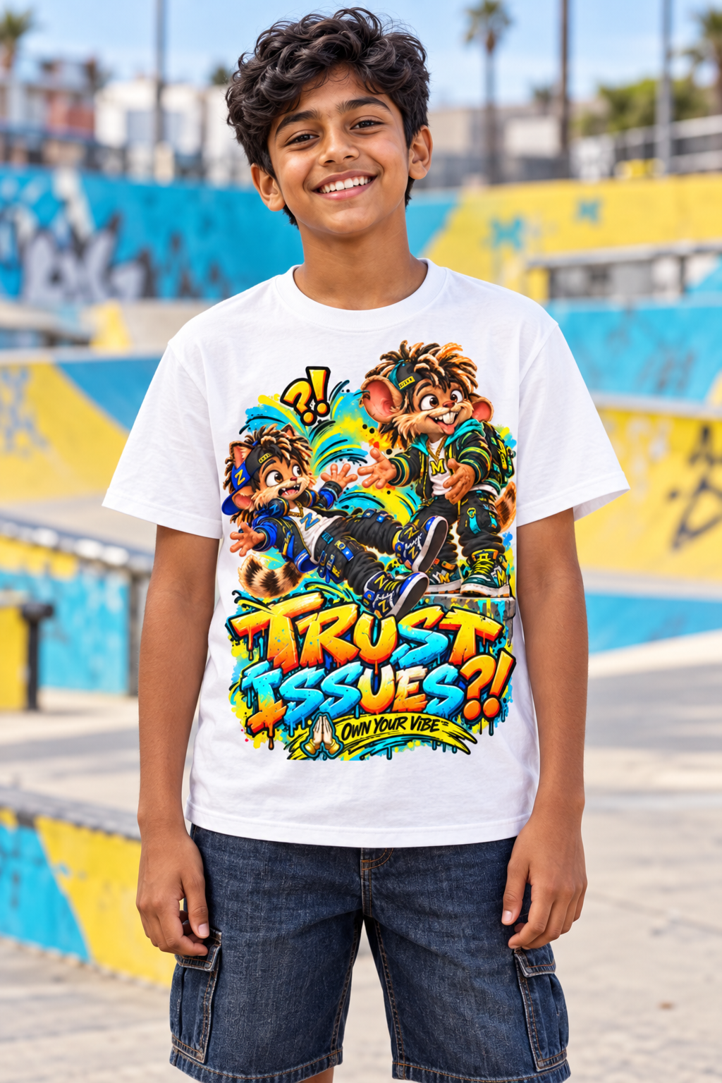 Own Your Vibe™ Trust Issues?! Graphic T-Shirt - Youth Unisex Tee
