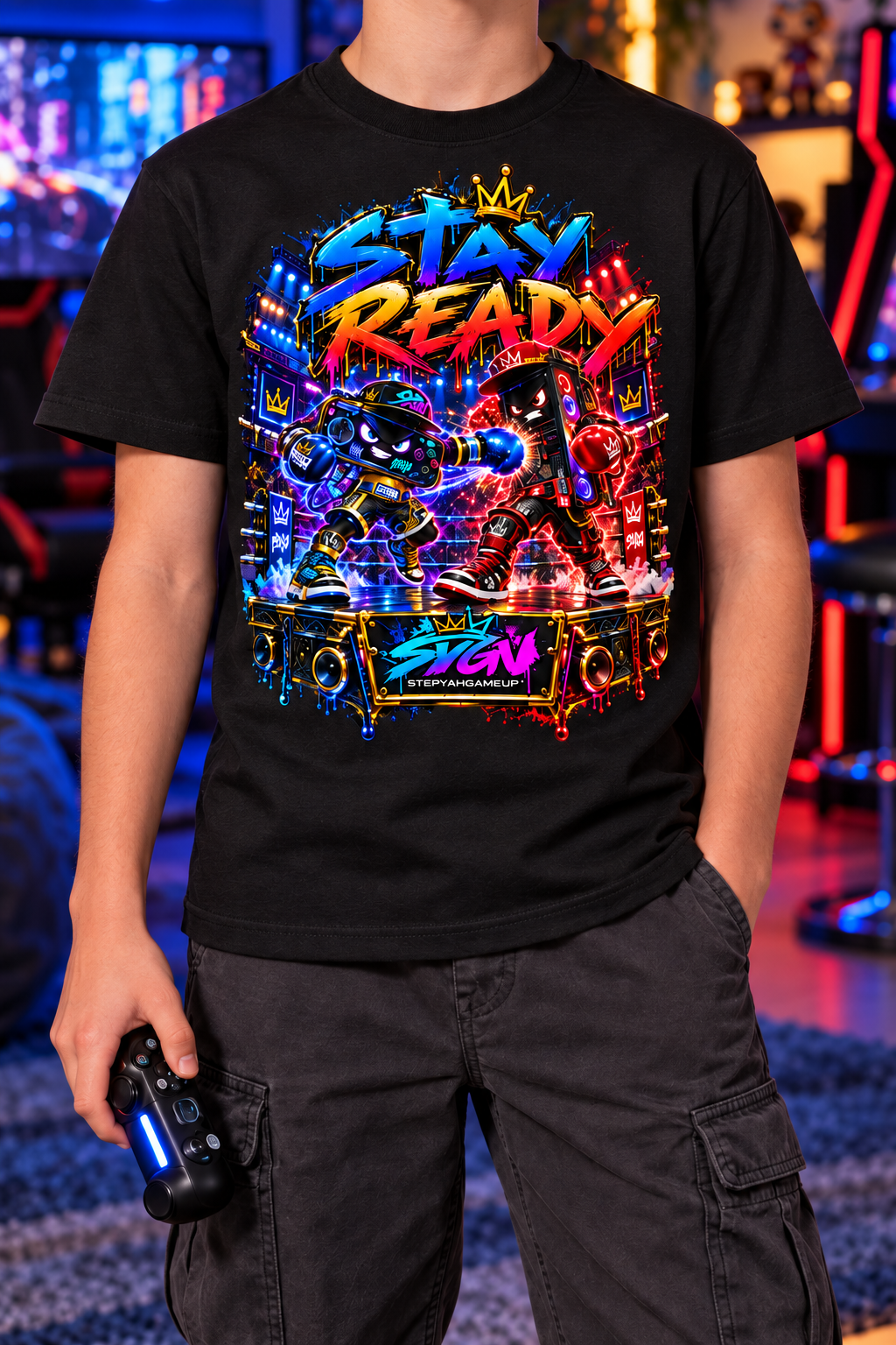 StepYahGameUp™ Stay Ready Graphic T-Shirt - Youth Unisex Tee
