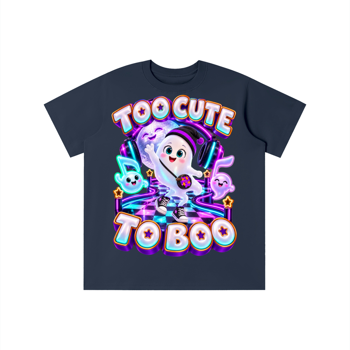 Halloween Gamer Ghost Graphic T-Shirt - Too Cute to Boo - Youth Unisex Tee