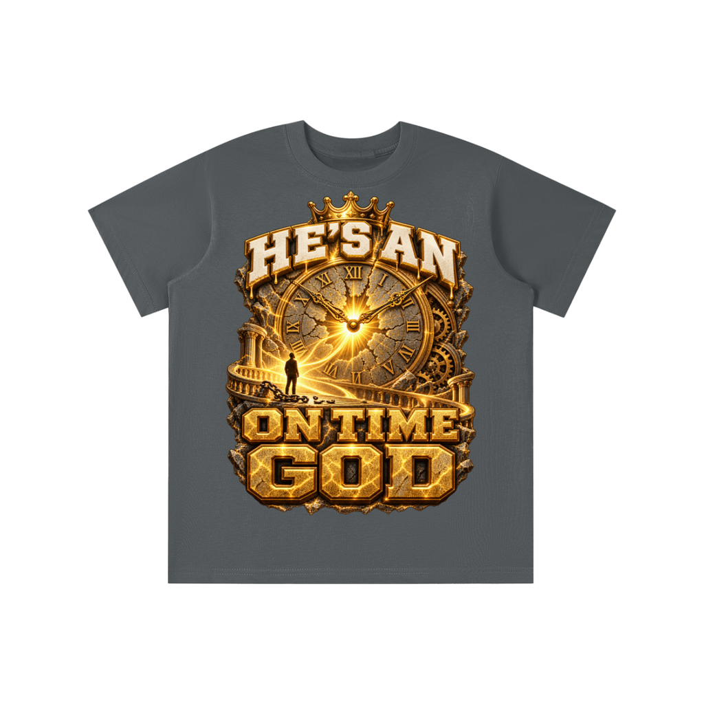 Walk by Faith™ He’s an On Time God Graphic T-Shirt - Youth Unisex Tee