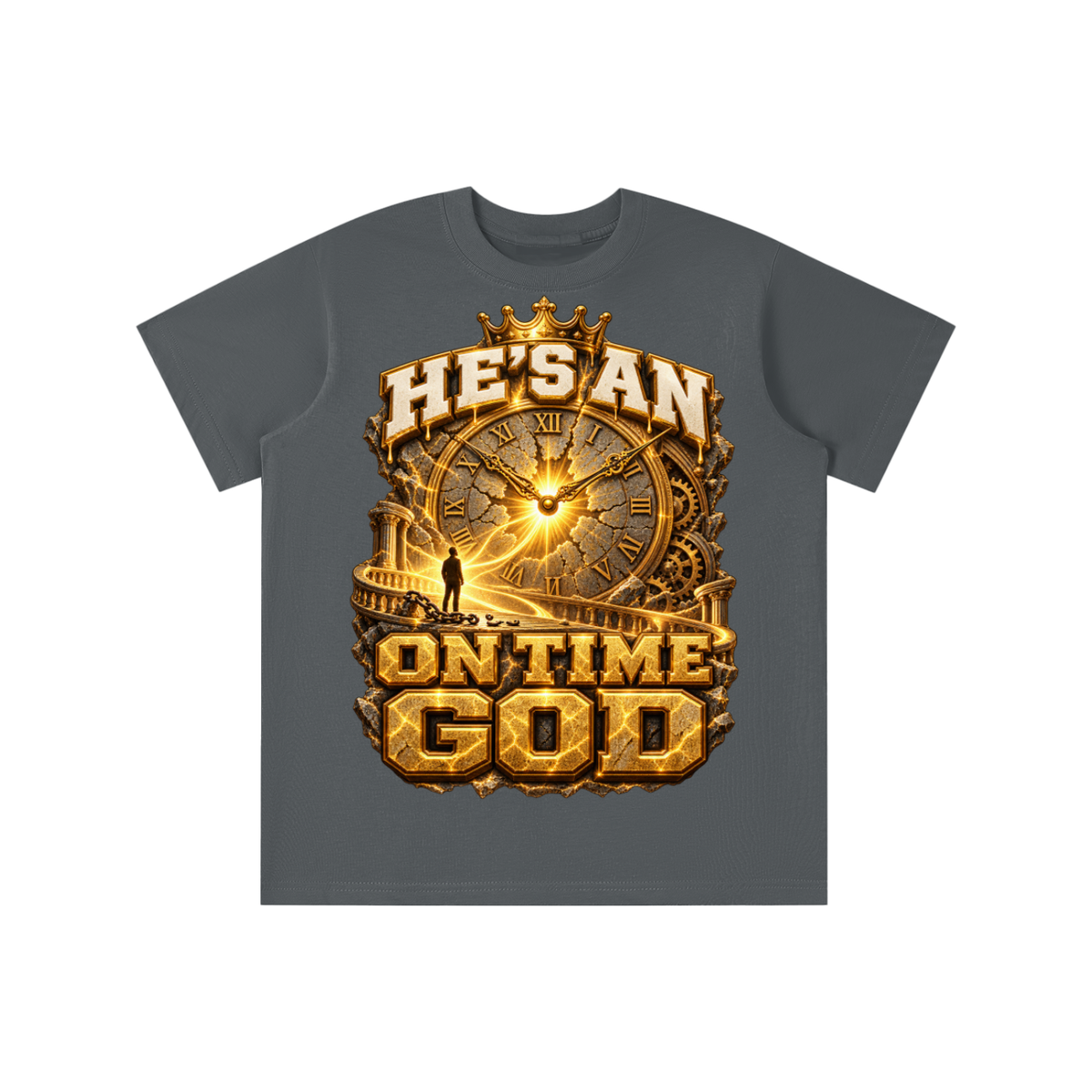 Walk by Faith™ He’s an On Time God Graphic T-Shirt - Youth Unisex Tee