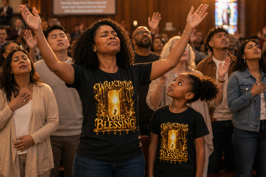Walk Into Your Blessing Shirt, Youth Unisex Christian Faith T-Shirt, Religious Gift