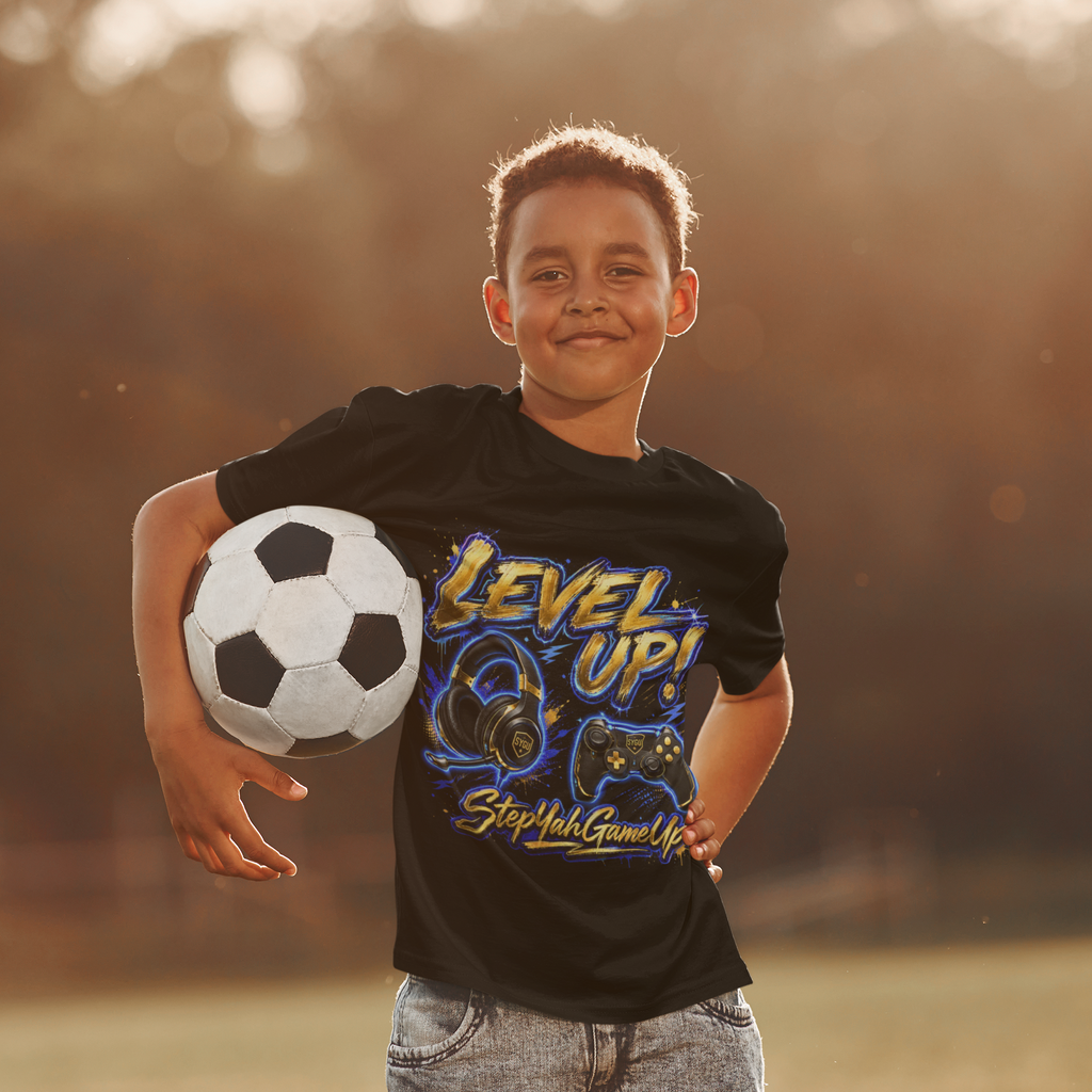 StepYahGameUp™ — Level Up | Unisex Youth Tee