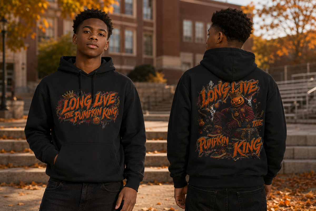 Long Live the Pumpkin King — Pumpkin Street Royalty Halloween Hoodie | Adult Unisex