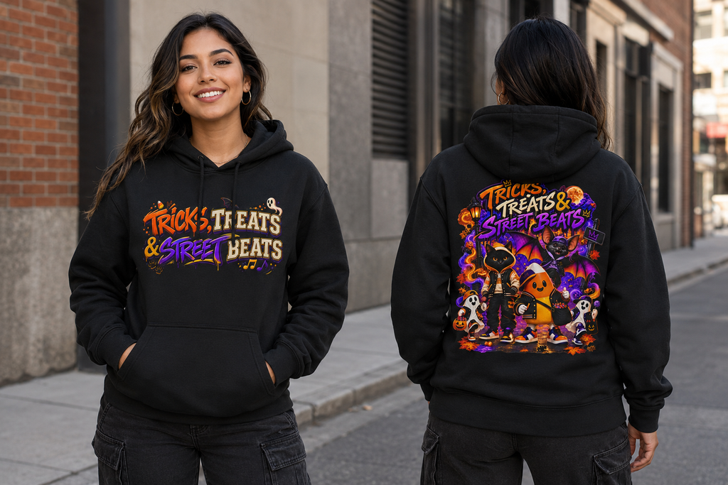 Tricks, Treats & Street Beats — Midnight Trick-or-Treat Crew Halloween Hoodie | Adult Unisex