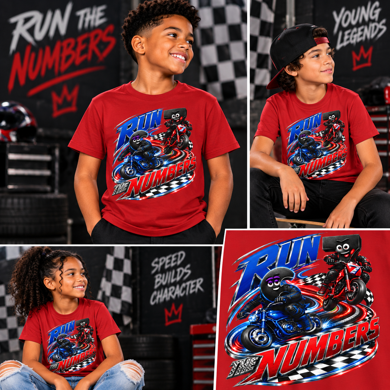 Title: 6-7: Run the Numbers | Youth Unisex Tee
