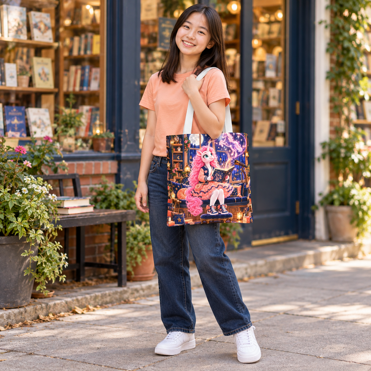 Umyrica Magical Collection™ Written in the Stars Unicorn Tote Bag - Magical Storybook Carryall