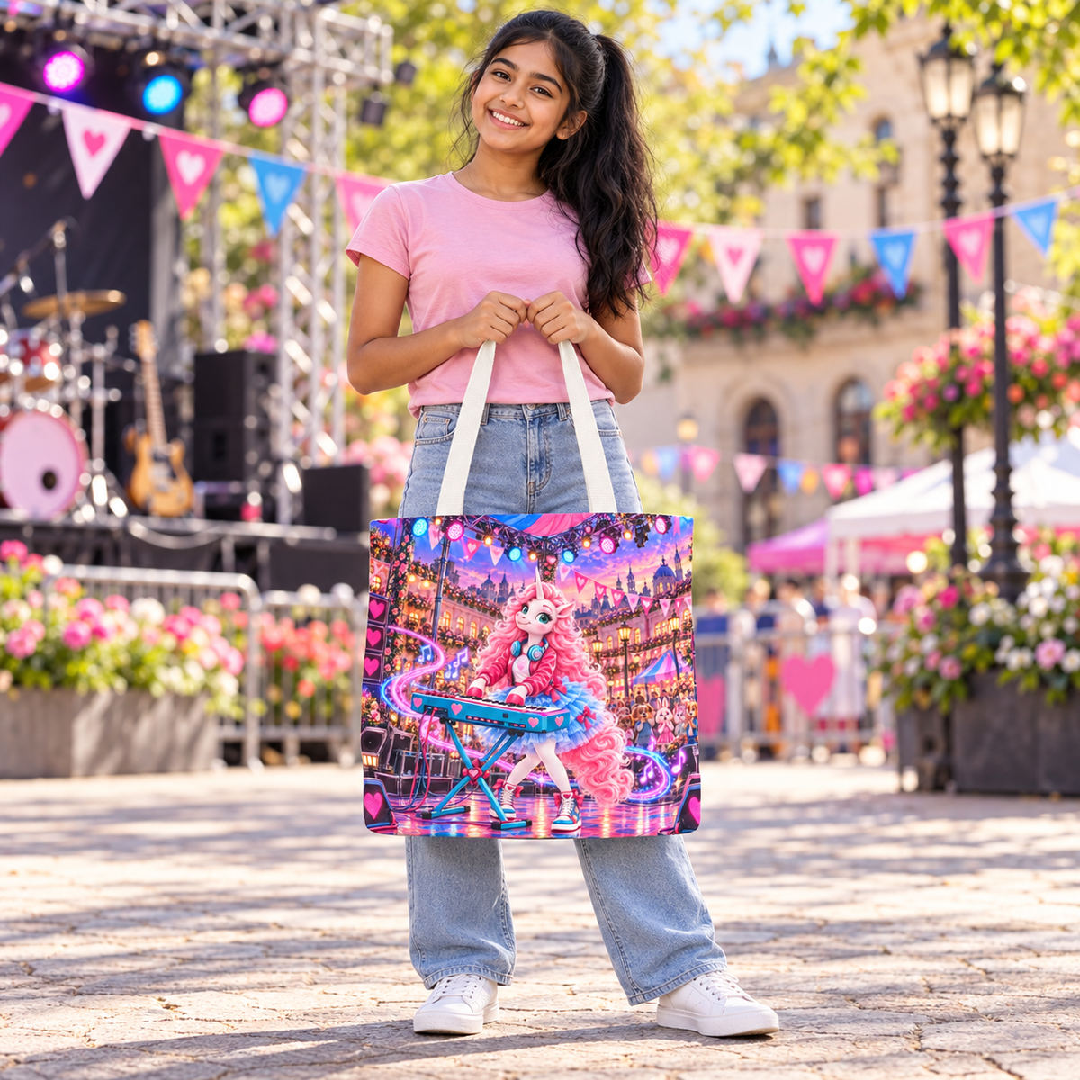 Umyrica Magical Collection™ Dance to Your Own Magic Unicorn Tote Bag - Musical Carryall
