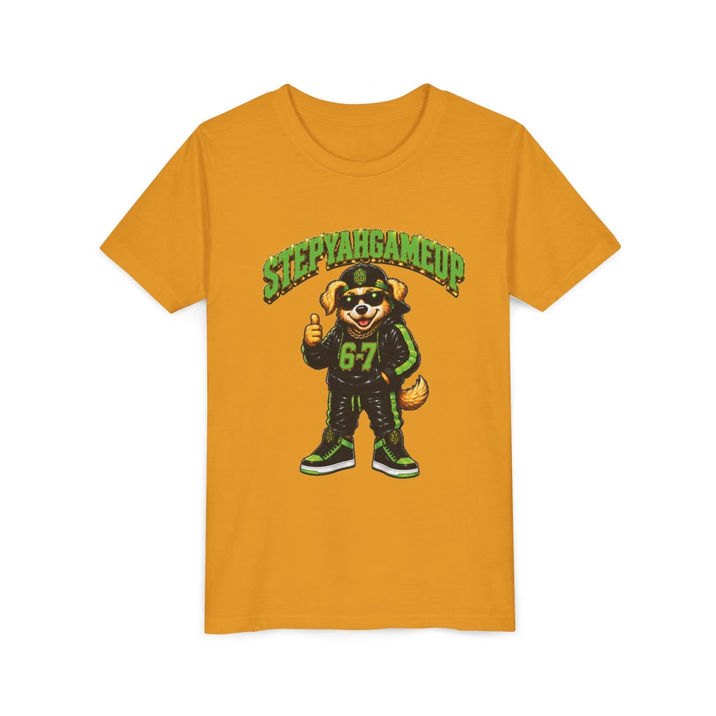 StepYahGameUp — SYGU Dog | 6-7 Green Edition | Unisex Youth Tee
