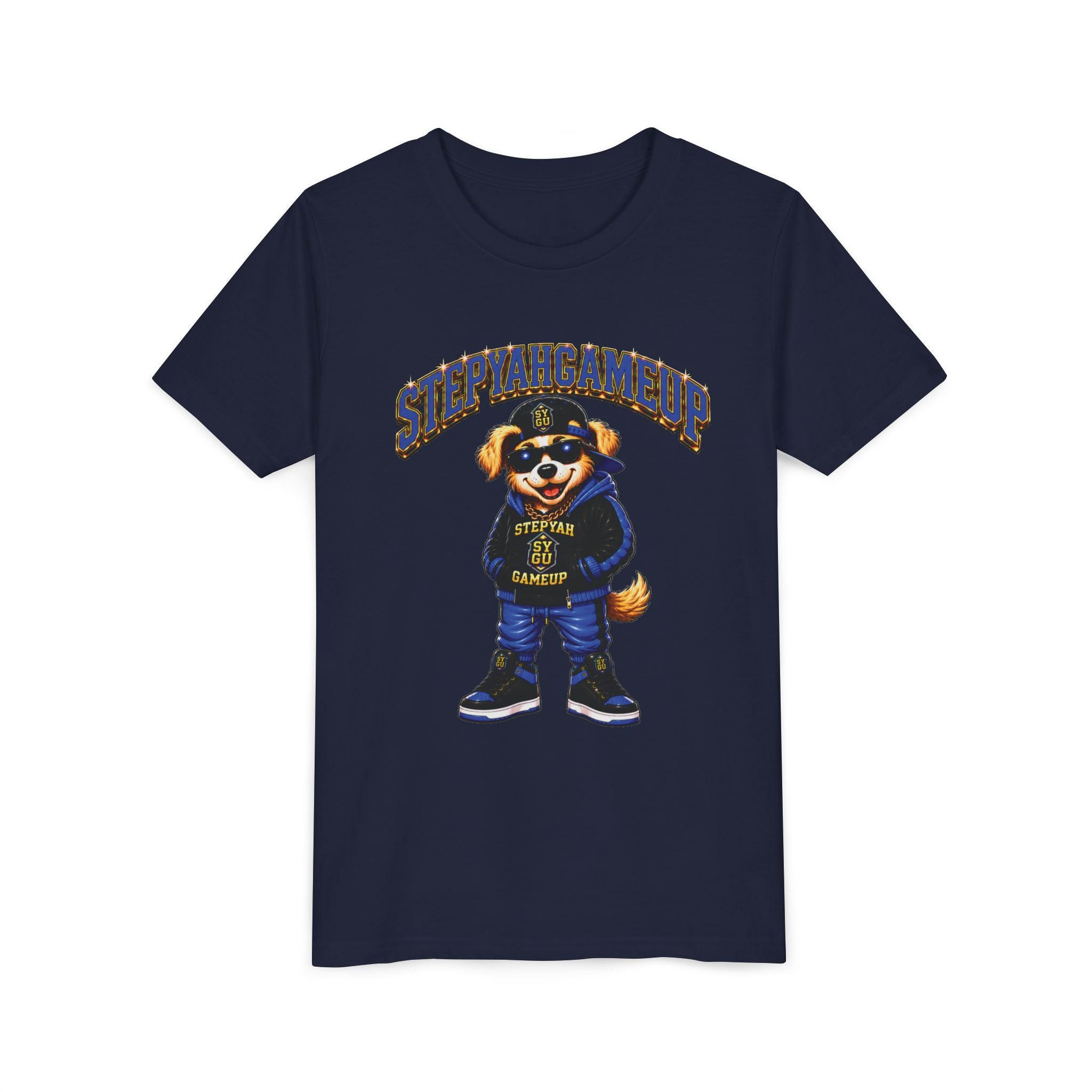 StepYahGameUp — SYGU Dog | Blue Edition | Unisex Youth Tee