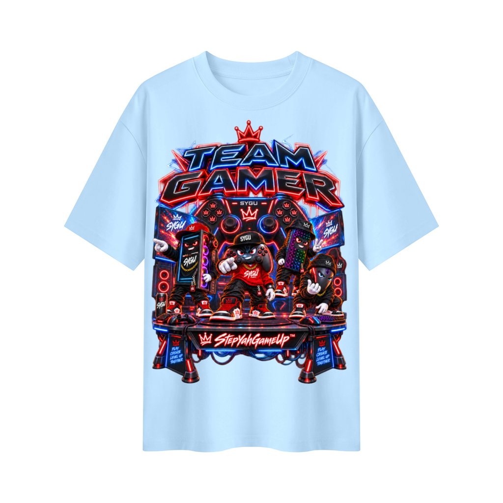 StepYahGameUp Squad Gamer Oversized T-Shirt - Team Gamer - Unisex