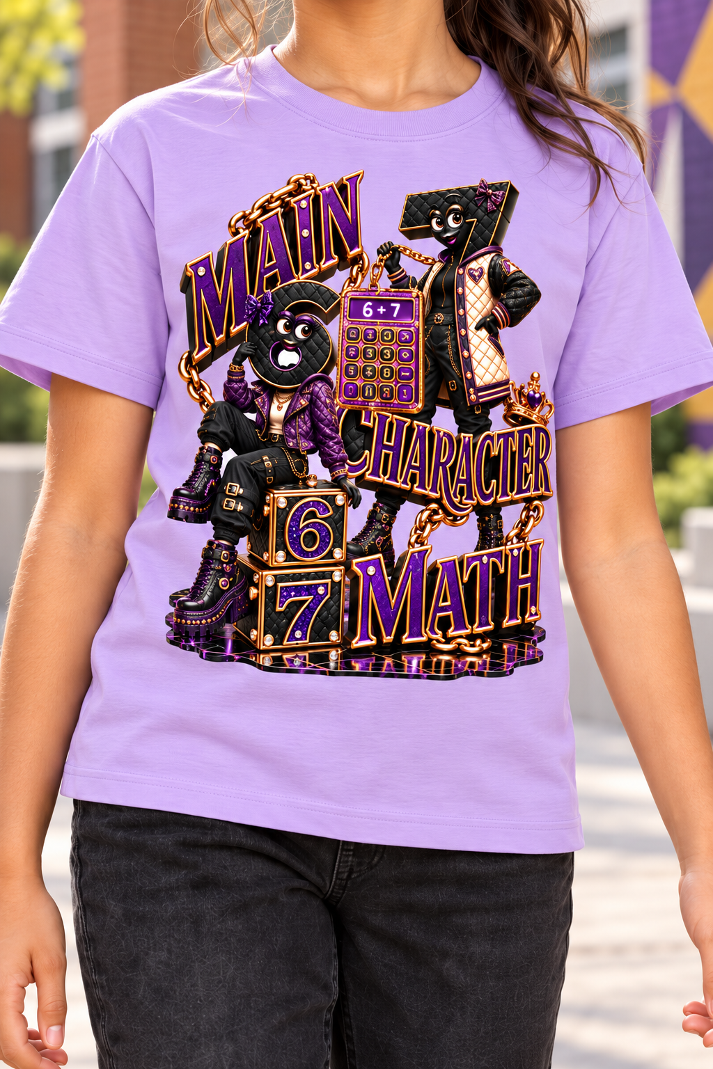 6-7 Street Mode™ Main Character Math Graphic T-Shirt - Youth Unisex Tee
