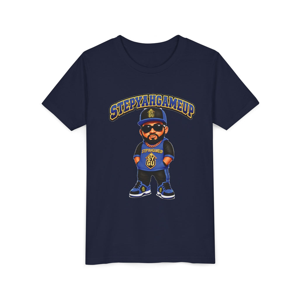 StepYahGameUp — Stumble Step | Hands In Pockets | Unisex Youth Tee