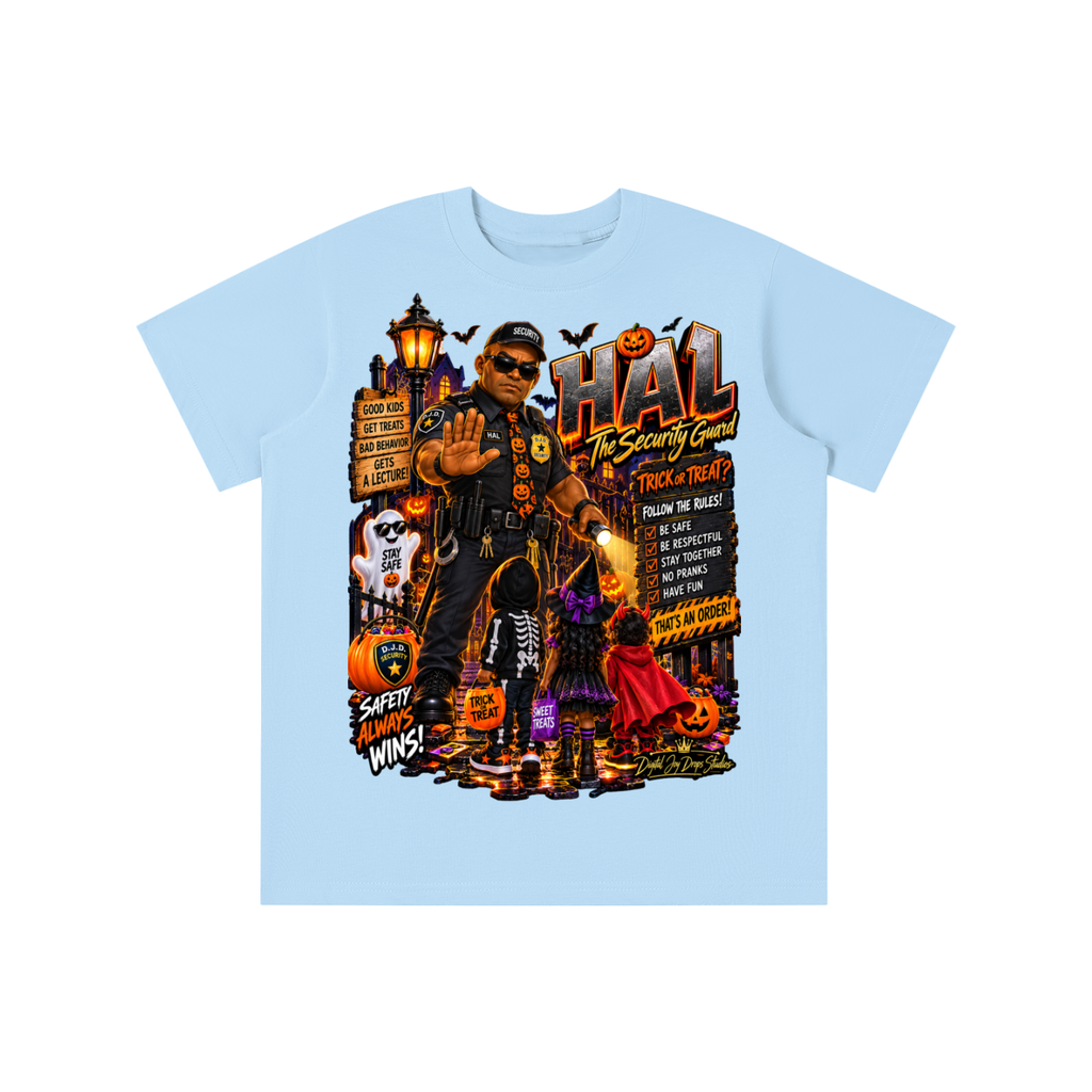Halloween Security Guard Graphic T-Shirt - HAL the Security Guard - Youth Unisex Tee