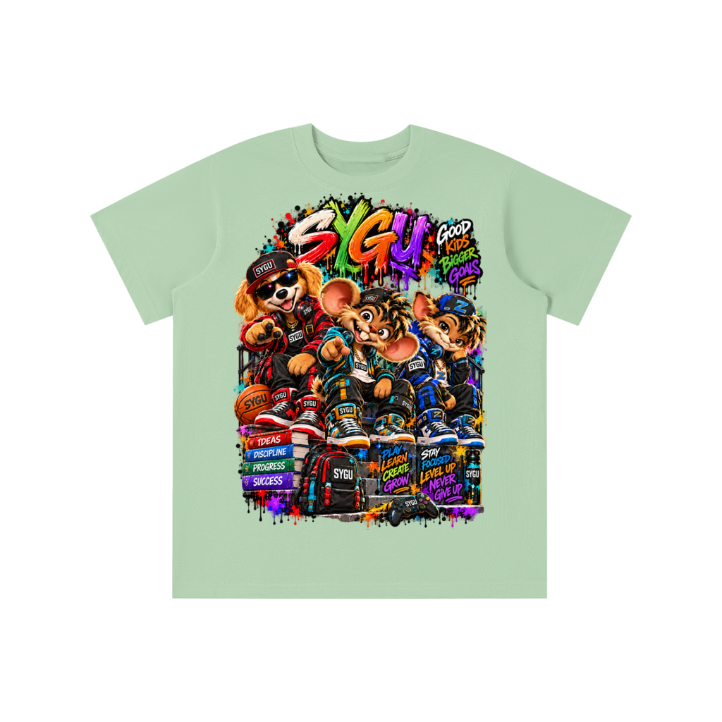 StepYahGameUp™ Good Kids Bigger Goals Graphic T-Shirt - Youth Unisex Tee