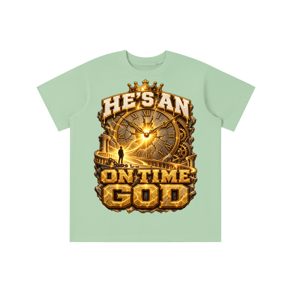 Walk by Faith™ He’s an On Time God Graphic T-Shirt - Youth Unisex Tee