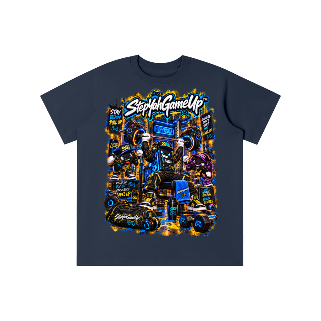 StepYahGameUp™ Stay Ready Pull Up Graphic T-Shirt - Youth Unisex Tee
