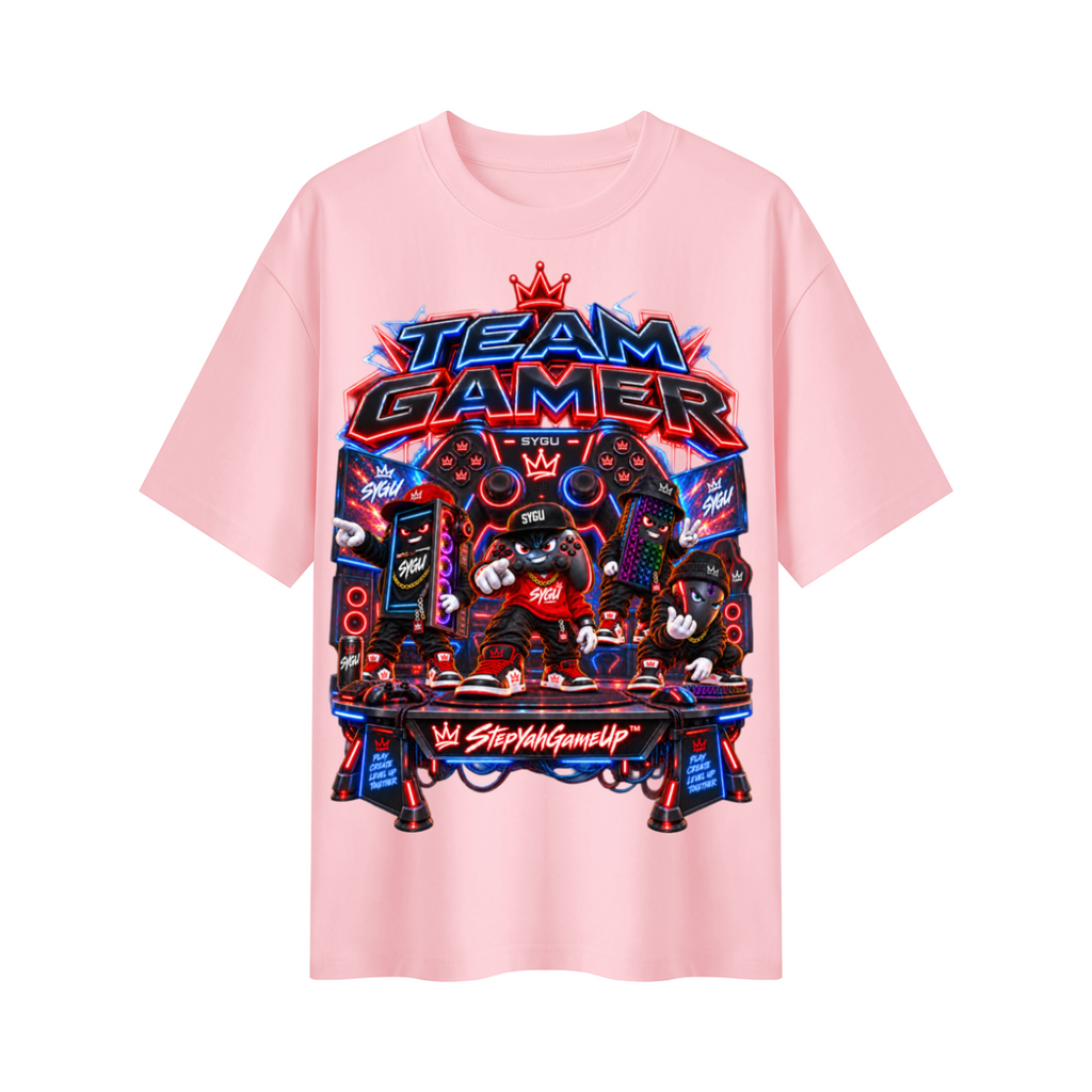 StepYahGameUp Squad Gamer Oversized T-Shirt - Team Gamer - Unisex