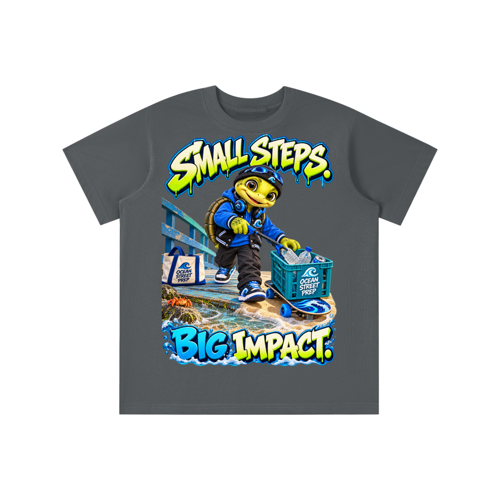 Ocean Street Prep™ Lil Turver Small Steps Big Impact Graphic T-Shirt - Youth Unisex Tee