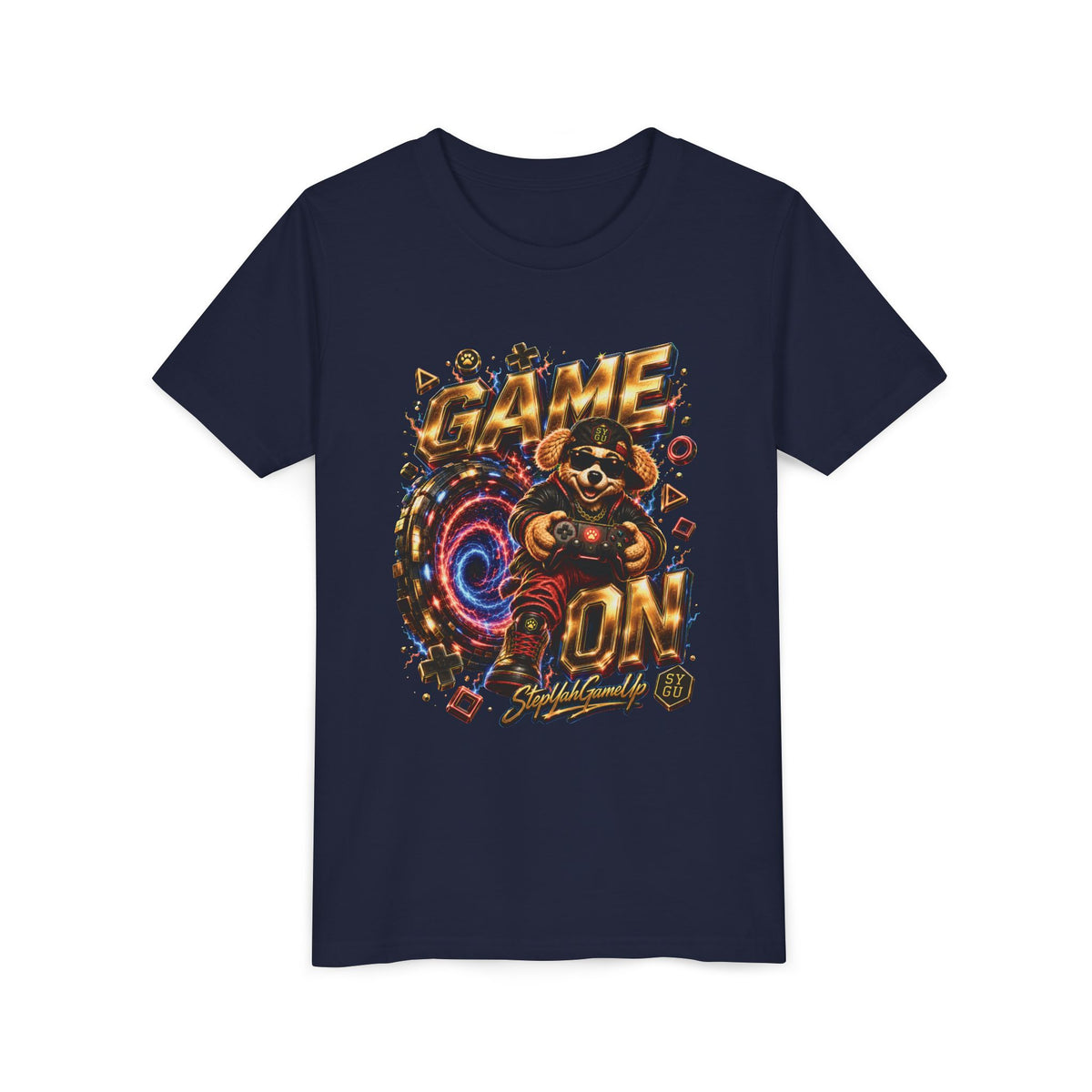 StepYahGameUp™ — Game On (Portal Edition) | Unisex Youth Tee