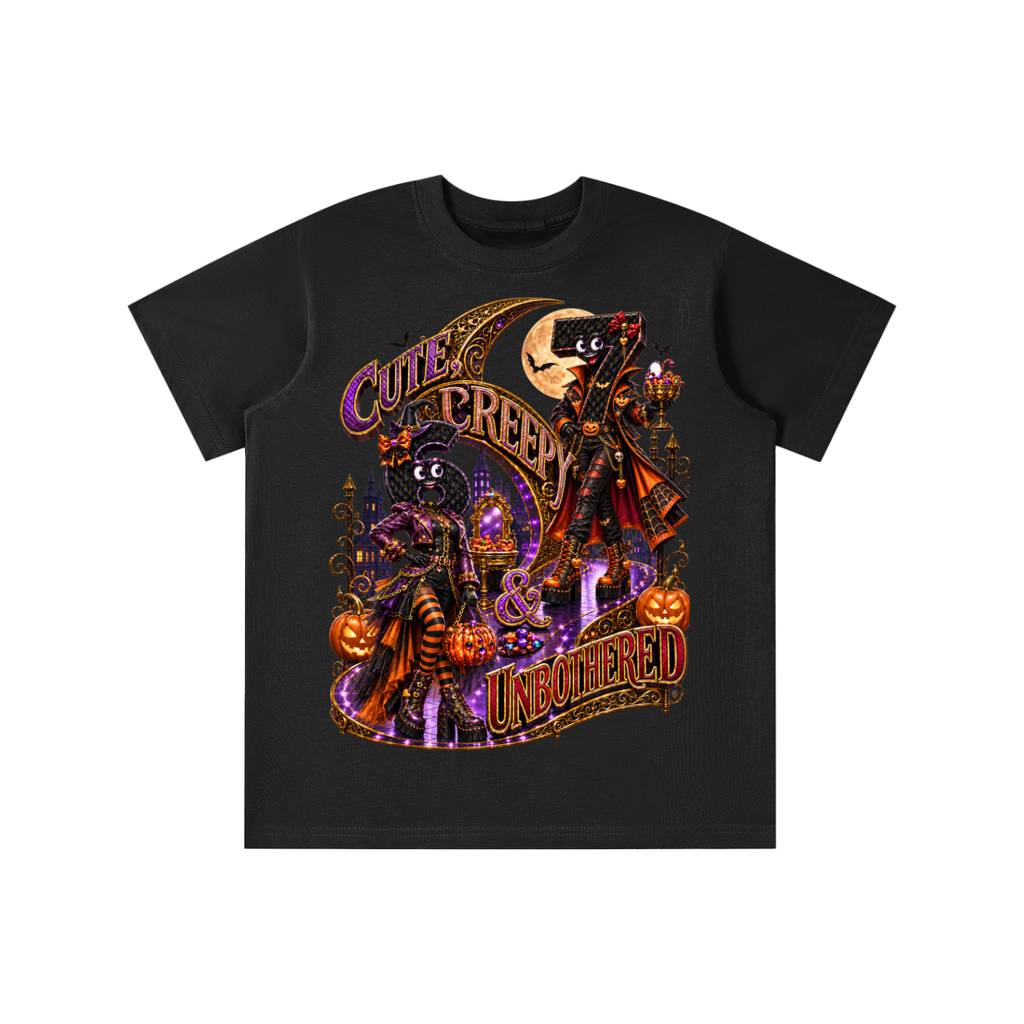 6-7 Street Mode™ Halloween Graphic T-Shirt - Cute, Creepy & Unbothered - Youth Unisex Tee