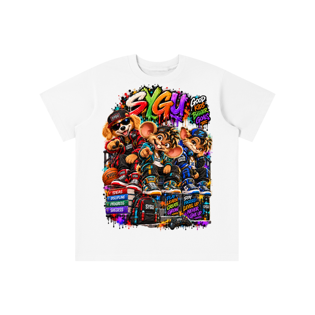 StepYahGameUp™ Good Kids Bigger Goals Graphic T-Shirt - Youth Unisex Tee