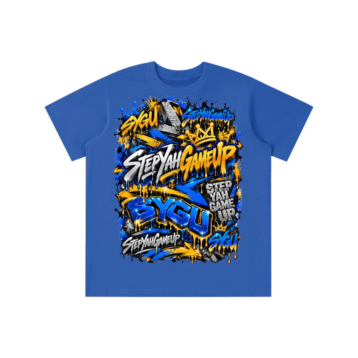 StepYahGameUp™ SYGU Signature Graffiti Graphic T-Shirt - Youth Unisex Tee