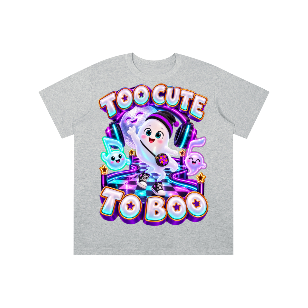 Halloween Gamer Ghost Graphic T-Shirt - Too Cute to Boo - Youth Unisex Tee