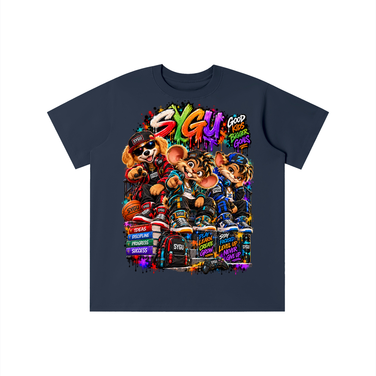 StepYahGameUp™ Good Kids Bigger Goals Graphic T-Shirt - Youth Unisex Tee