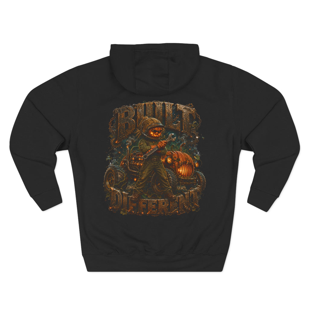 Built Different — Pumpkin Patch Mechanic Halloween Hoodie | Adult Unisex