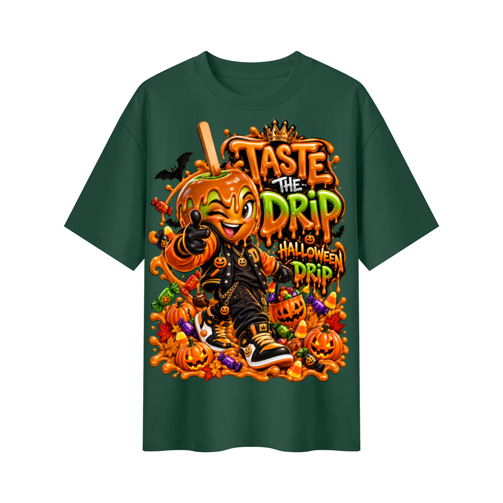 Halloween Candy Apple  Oversized Graphic T-Shirt - Taste the Drip - Unisex