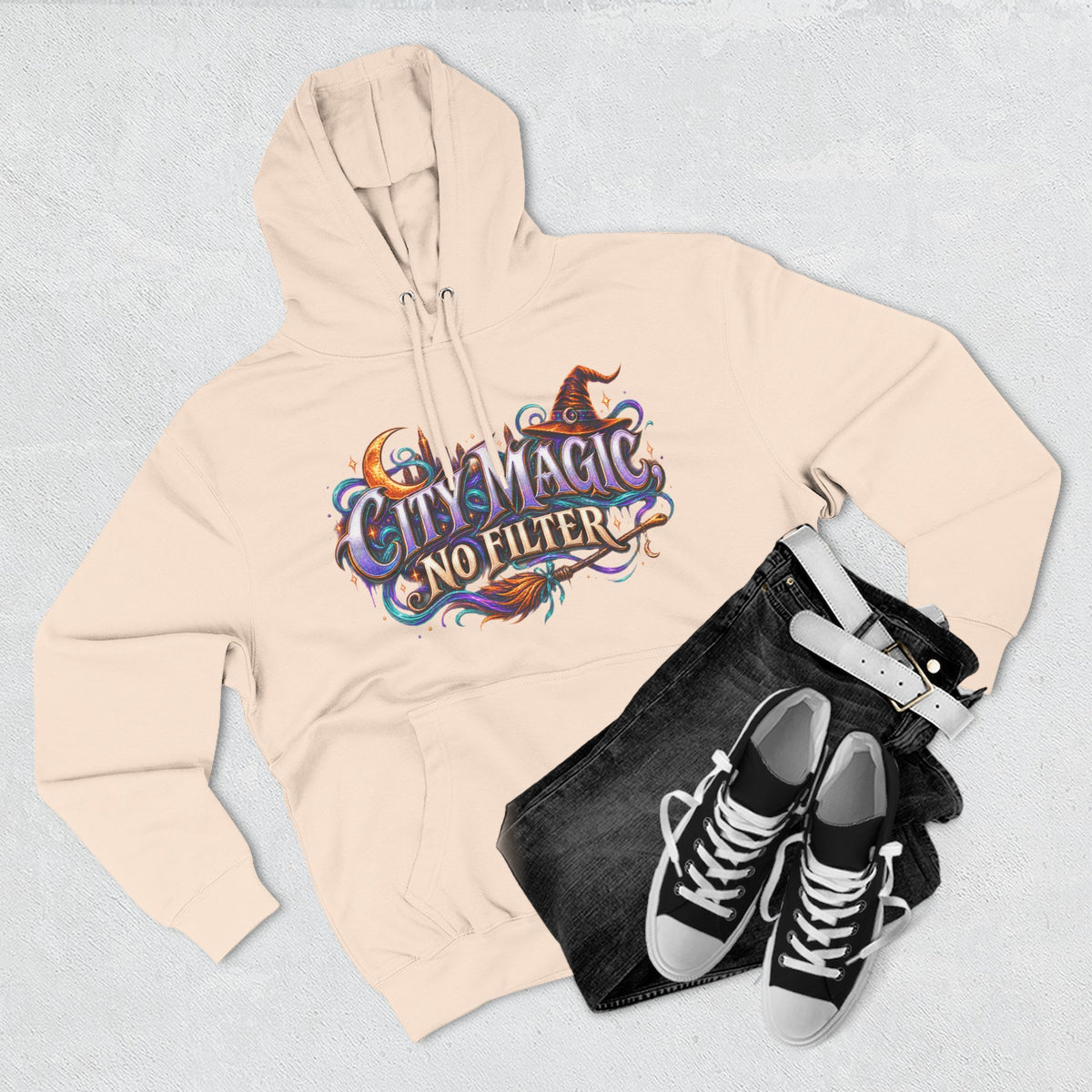 City Magic, No Filter — Urban Witch Halloween Hoodie | Adult Unisex