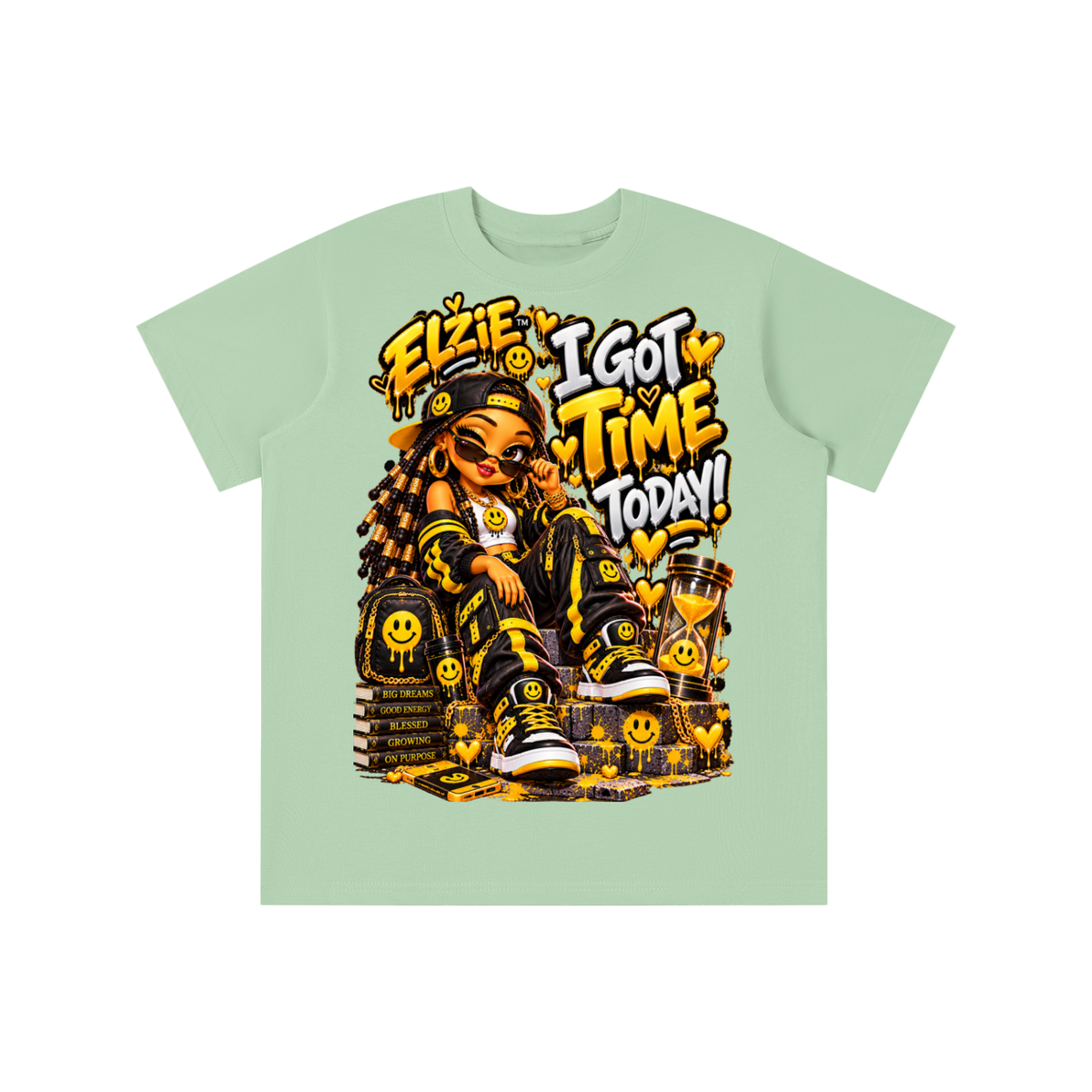 Own Your Vibe™ Elzie™ I Got Time Today! Graphic T-Shirt - Youth Unisex Tee