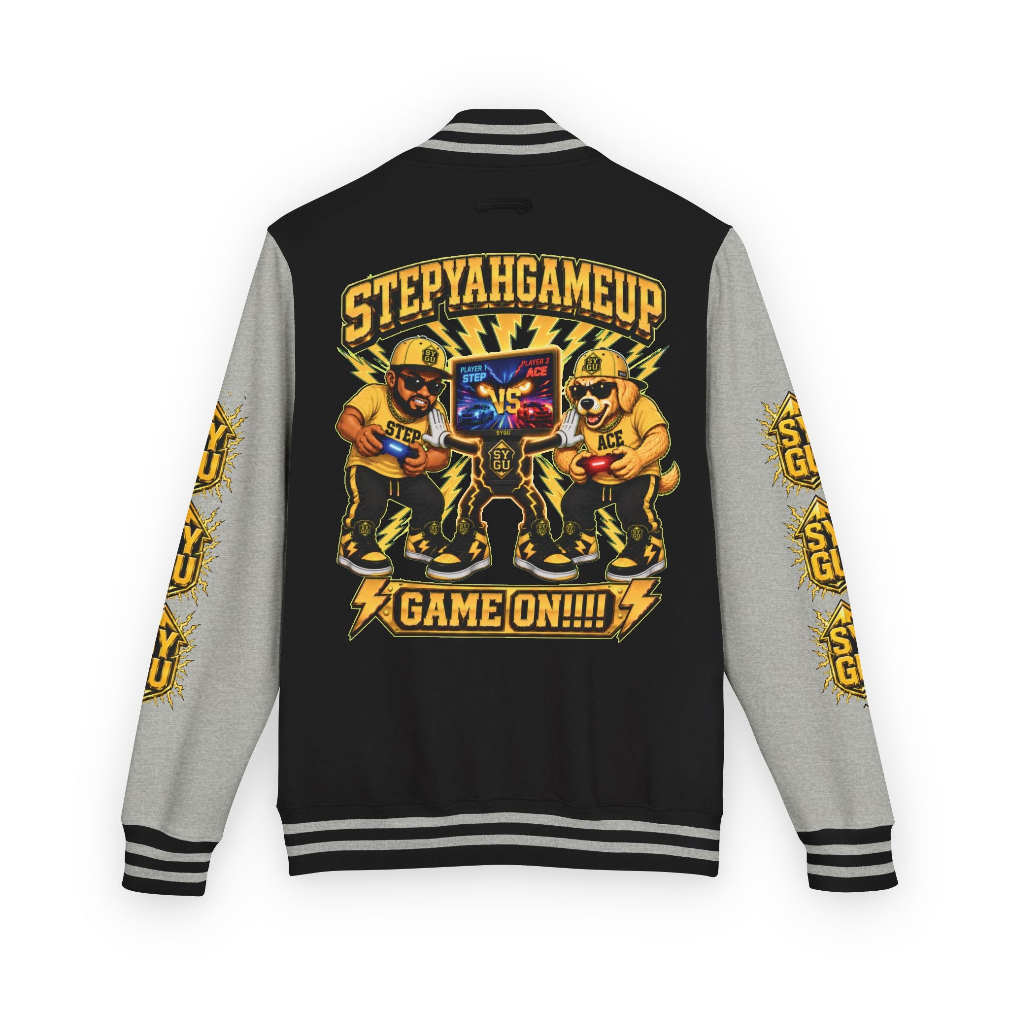 StepYahGameUp — Game On!!!! | Unisex Letterman Jacket