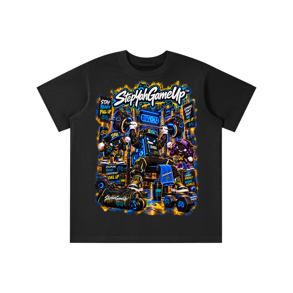 StepYahGameUp™ Stay Ready Pull Up Graphic T-Shirt - Youth Unisex Tee
