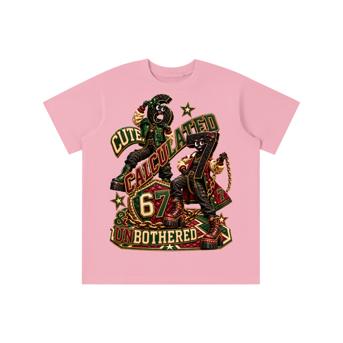 6-7 Street Mode™ Cute, Calculated & Unbothered Graphic T-Shirt - Youth Unisex Tee