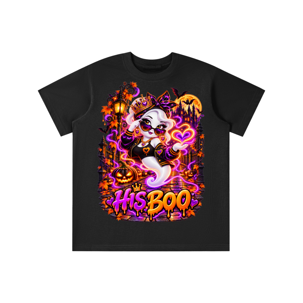 Halloween His Boo Ghost Graphic T-Shirt - Youth Unisex Tee