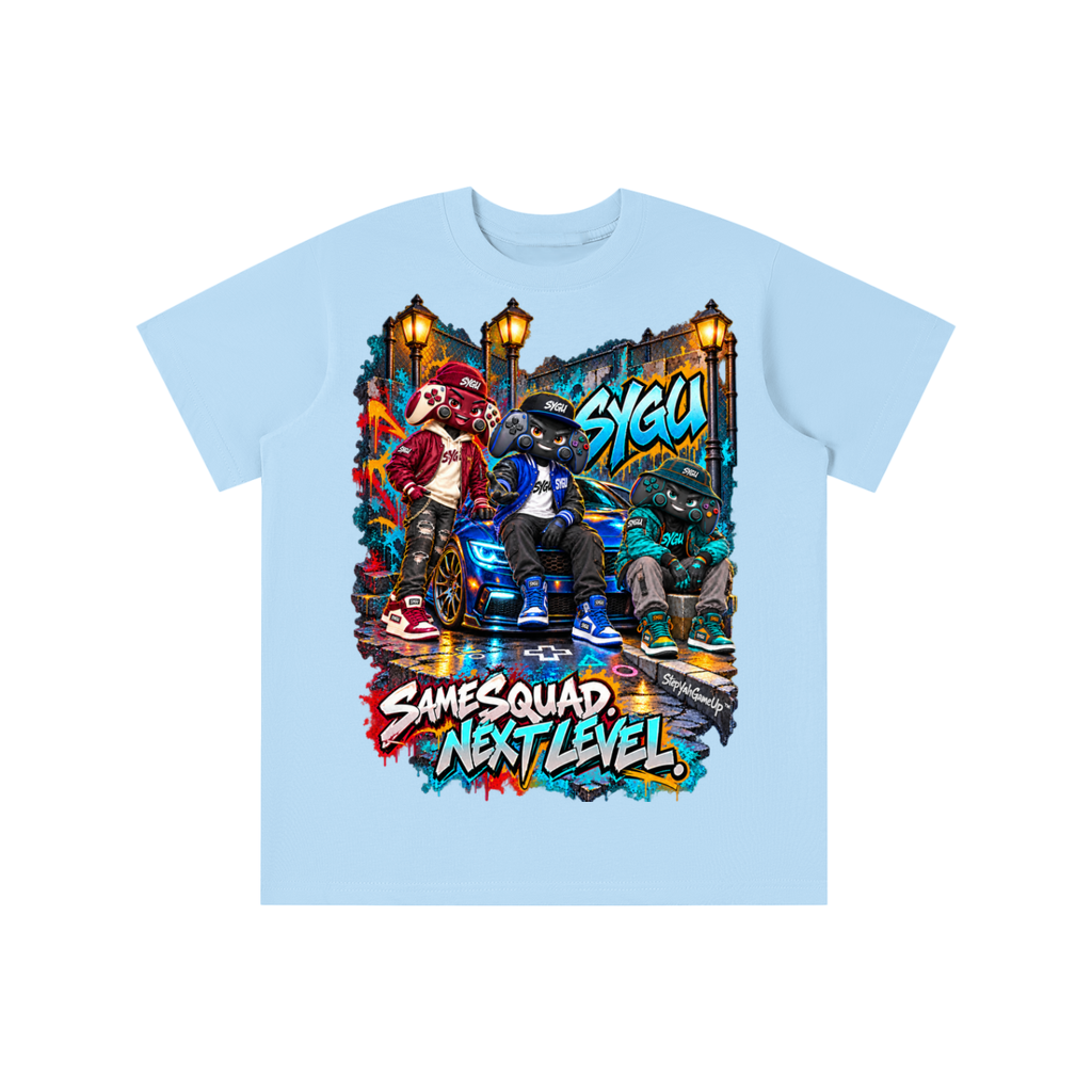 StepYahGameUp™ Same Squad Next Level Graphic T-Shirt – Youth Unisex Tee