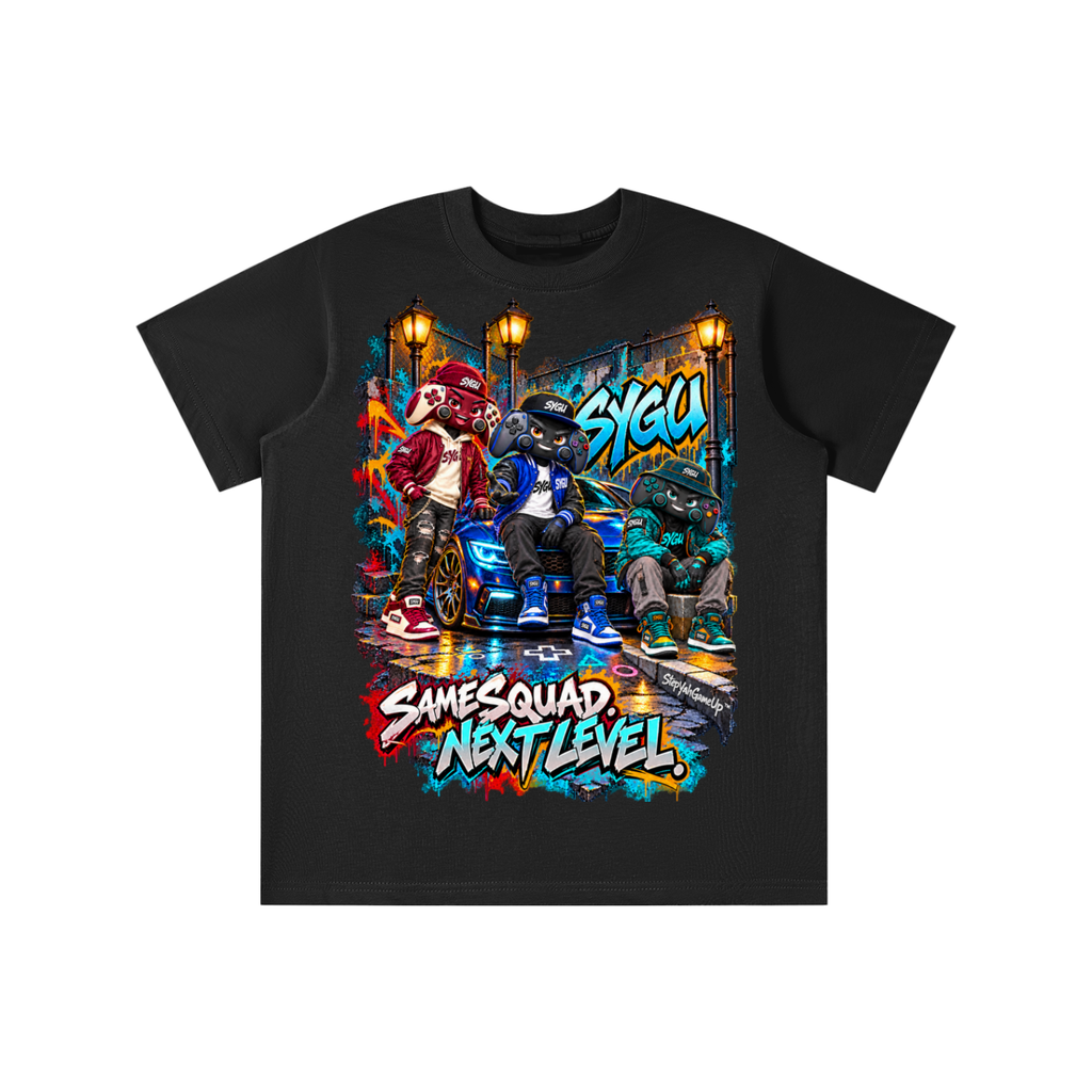 StepYahGameUp™ Same Squad Next Level Graphic T-Shirt – Youth Unisex Tee