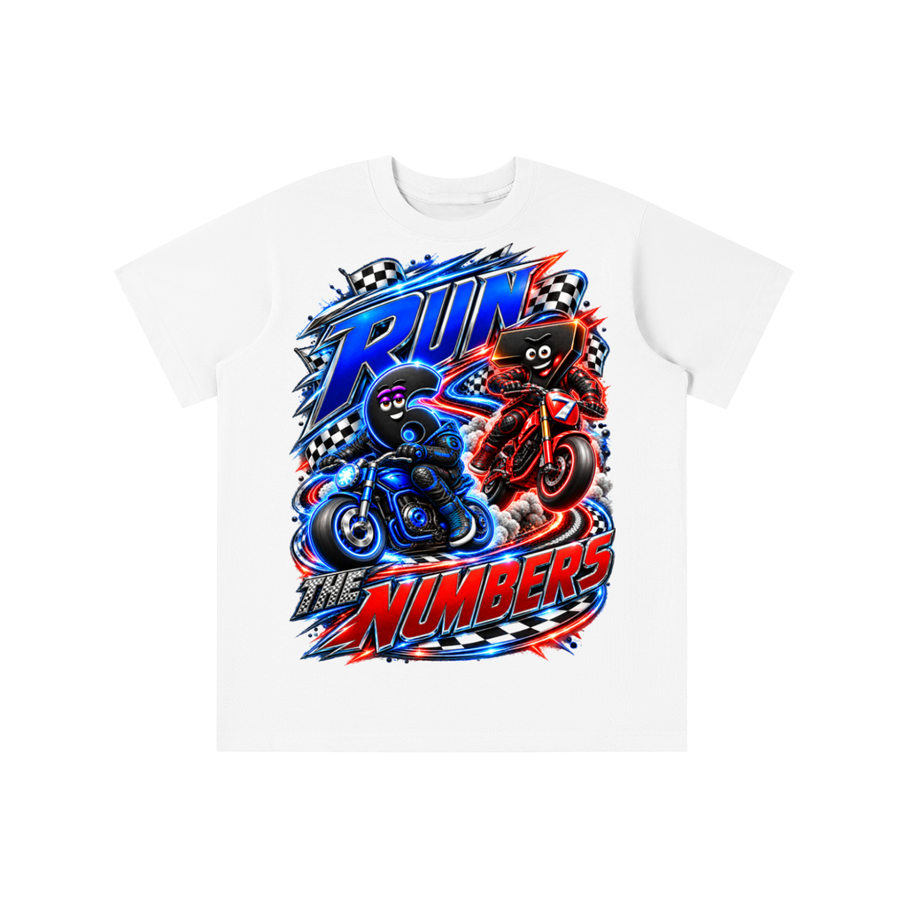 6-7 Street Mode™ Motorcycle Graphic T-Shirt - Run the Numbers - Youth Unisex Tee