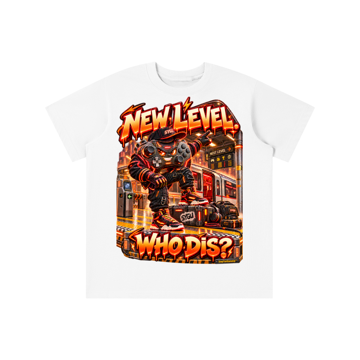 StepYahGameUp™ New Level Who Dis Graphic T-Shirt - Youth Unisex Tee