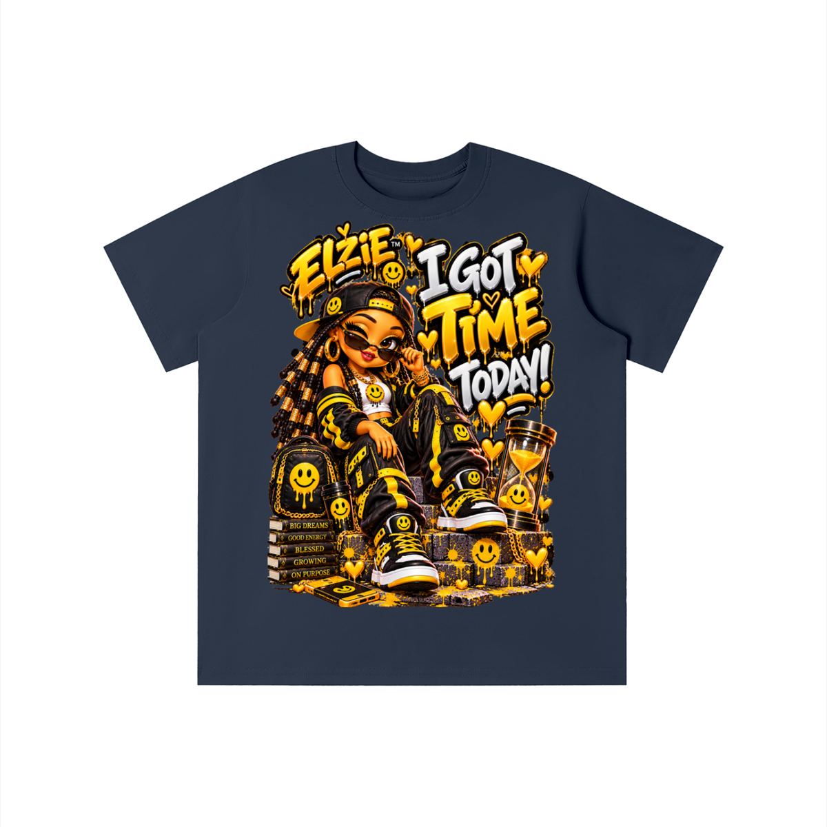 Own Your Vibe™ Elzie™ I Got Time Today! Graphic T-Shirt - Youth Unisex Tee